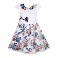 thumbnail image 1 of Girls Dress Flower Bow Tie Back School Uniform Sundress 8, 1 of 5