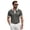 Grey, variant on Telankuip Summer Color Block Waffle Short Sleeve Polo Shirts for Men Casual Textured Quarter Button Collar Comfortable Breathable Top Dress Business Work Shirt with Pocket White XL