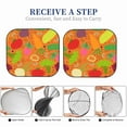 thumbnail image 6 of Xecao Cartoon Vegetables for Foldable Car Sun Shades (2-Pack) offer sun protection with an easy-fold design for convenient windshield shading., 6 of 7