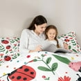 thumbnail image 5 of Castle Fairy Cartoon Ladybird Twin Comforter Sets,Chic Floral Flowers Bedding Set, 5 of 8