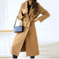 thumbnail image 4 of Vedolay Coat Women Casual Fall Coat Cardigan Open Front Fall Coat Khaki,M, 4 of 5