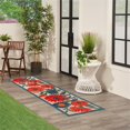 thumbnail image 5 of Pemberly Row 6' Runner Ivory Multicolor Fabric Outdoor Area Rug, 5 of 8