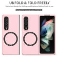 thumbnail image 4 of TECH CIRCLE Magnetic Case for For Samsung Galaxy Z Fold4 5G(2022) ,Built in Magnet Compatible with MagSafe Charger,Shockproof Lightweight Slim Hard PC Folding Phone Case,Pink, 4 of 9