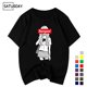 thumbnail image 2 of Camiseta de algodón con estampado negro de Senpai Anime Girl Nerdy para hombre, camiseta de manga corta para mujer, camiseta de algodón, ropa unisex Harajuku, 2 of 5