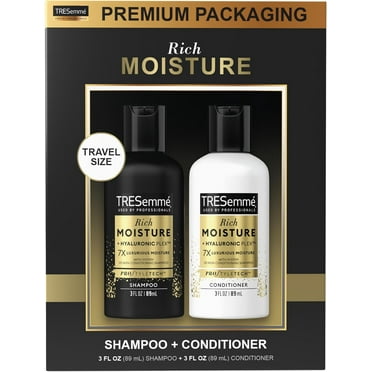 Tresemme Shampoo & Conditioner, Sulfate-Free, Travel Size - Moisture Rich Hair Treatment For Dry, Damaged Hair, Mini Shampoo & Conditioner For Hair Repair, Scented, 3 Oz Ea (2 Piece Set)