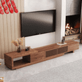 thumbnail image 2 of NessCarsti Extendable Walnut TV Console with Storage, Mid-Century Modern TV Stand for 100" TVs (78.54"–103"), 2 of 18
