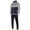 Light Grey/Navy, variant on 9 Crowns Unique Two Piece Jacket Hoodie Jogger and Pant Tracksuit Set (Black/Green Tape, Small)