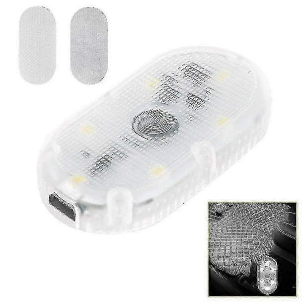 2 Pcs Car Led Interior Lights 5v Led Touch Wireless Car Light Rgb 7 Colors Adjustable Rechargeable Mobile Usb Touch