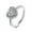 Silver#2, variant on MISS RIGHT Promise Rings for Her, Moissanite Engaegment Rings, D Color VVS1 Simulated Diamond Silver Accent Rings