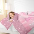 thumbnail image 4 of Castle Fairy Initial A Twin Comforter Set (2pc): Kawaii Pink Bow, Bling Glitter Print, 4 of 8