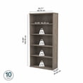 thumbnail image 2 of Studio C Tall 5 Shelf Bookcase in Modern Hickory - Engineered Wood, 2 of 5