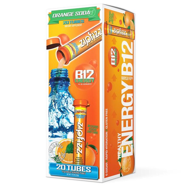 Zipfizz Healthy Energy Drink Mix Ultimate 10 Flavor Variety Sampler Zip fizz Energy Drink Mix Orange Soda 20 Ct - Walmart.com - Walmart.com