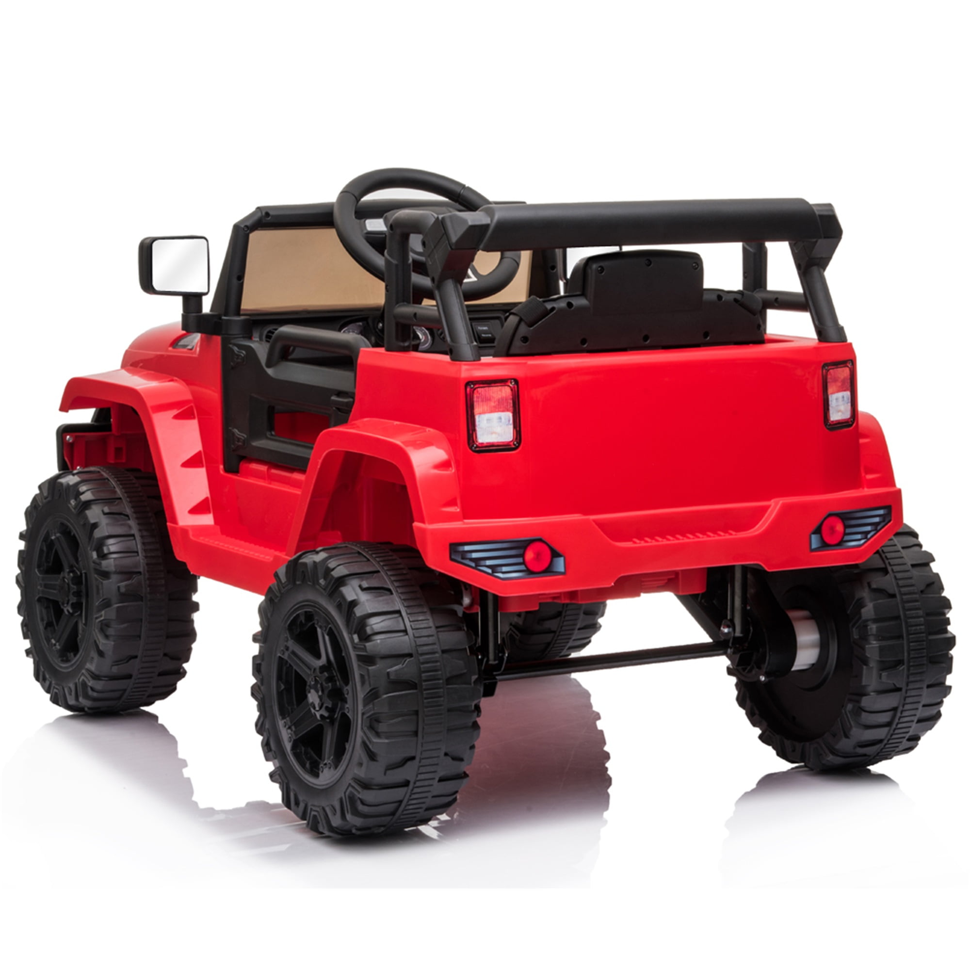 CIPACHO 12V Powered Dual Drive Ride On Car, Electric Kids Car with 2.4G Remote Control, MP3 Player, Radio, USB Port, Red