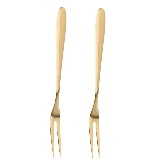 Miangastore Dessert Fork Premium Stainless Steel 2Pcs 5.1X0.4X0.2In Delicate Design