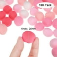 thumbnail image 3 of Uxcell Paquete de 100 Pompones para Manualidades, 1" (25mm) Poliéster Serie Rosa Suave y Esponjosa Bolas de Pompones Multicolores, 3 of 7