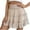 Khaki, variant on QTOCIO Womens Shorts, Womens Summer Shorts, Plus Size Shorts for Women, Ladies' Casual Vacation Style Pleated Leaf Skirt Solid Color Elastic Waist Slip Skirt Shorts Black L