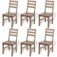 thumbnail image 2 of vidaXL Set of 2/4/6 Solid Acacia Wood Dining Chairs Kitchen Dining Room Seats, 2 of 13