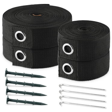 Navaris Beach Volleyball Net Set - 7.1 x 6.7 x 6.7 inches -  Black Nets For Volley Ball and Outdoor Sports - Portable Weighted Tie Net Kit (2.6lbs)