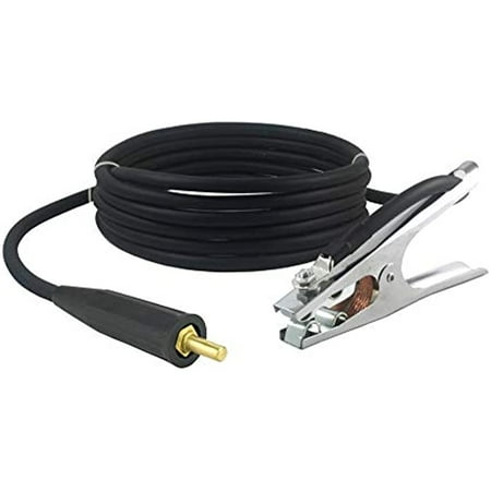 

200 Amp Welding Ground Clamp Lead Assembly - UP10 Tapered Connector (Old Welders) - #2 AWG cable (15 FEET)