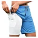 thumbnail image 1 of Short Gym Con Licra Deportiva 2 En 1 Bolsa Celular Moda, 1 of 7