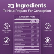 Conceive Plus Women's Fertility Support, Folic Acid, Biotin, L-Arginine and Taurine - 60 Capsules