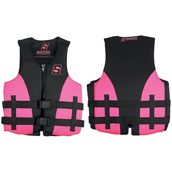 Seachoice 85119 Evoprene Multi-Sport Life Jacket - 3XL - Pink/Black, Fits Chest 50-56 in, USCG Level 70