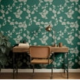 thumbnail image 3 of S4sassy Self-Stick Decorative Wallpaper, Blossom Print Wall Paper, Textured Vinyl Waterproof Contact Paper, Green, 25"x120"inch Removable Renter Friendly Wall Covering For Bedroom, Dining room, 3 of 9