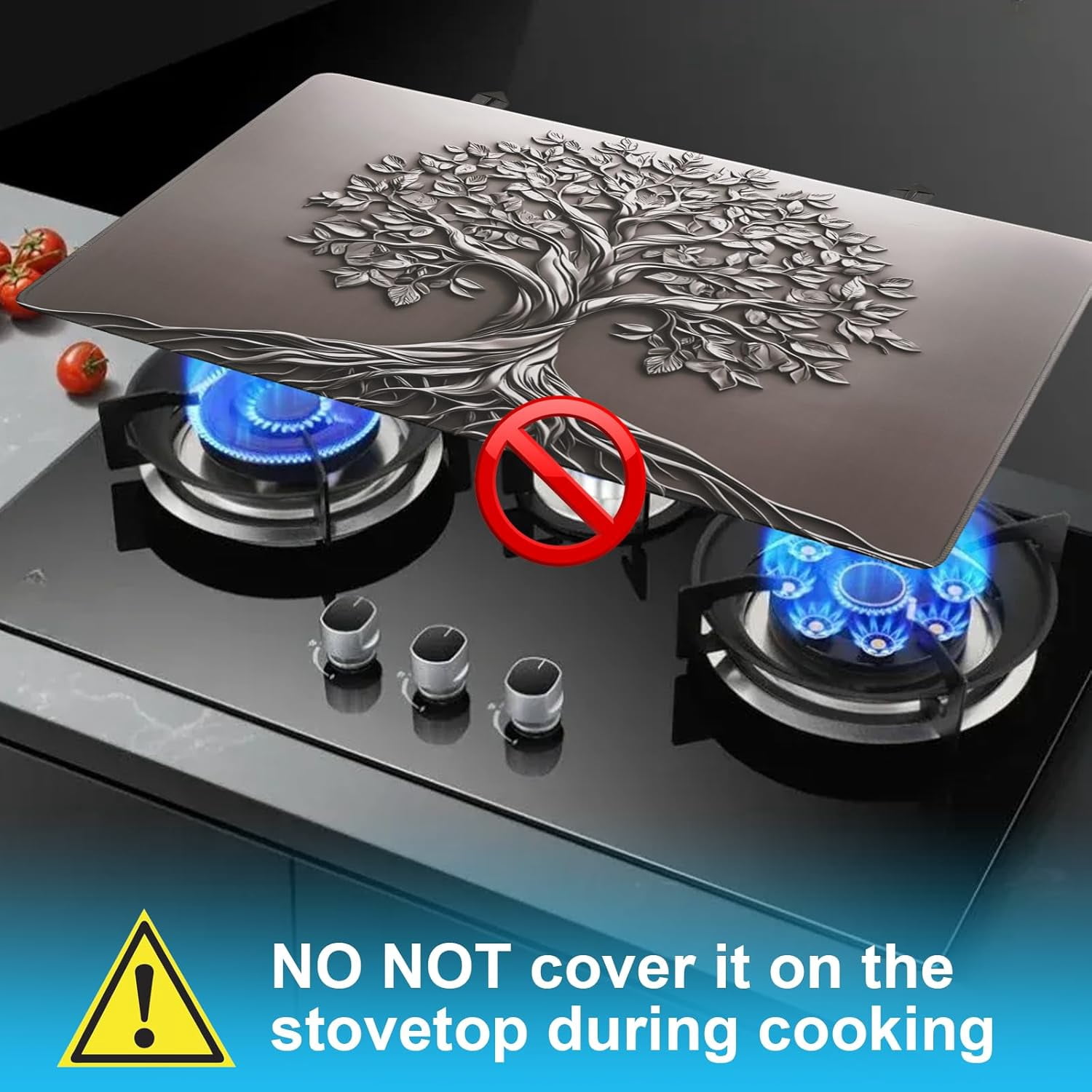 Stove Top Covers for Electric Stove, Glass Cooktop Protector Heat Resistant Stovetop Mat for Kitchen Decor 28 x 20 Inch