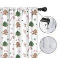 thumbnail image 4 of Blackout Kids Curtains,White Christmas Gingerbread Man Pattern Childrens Insulated Curtains Set Of 2,Bedroom Essentials,Toddler Room Decor 42"x54", 4 of 5