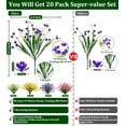 thumbnail image 2 of Flores artificiales TURNMEON para decoración de exteriores, 20 unidades, 2 of 7