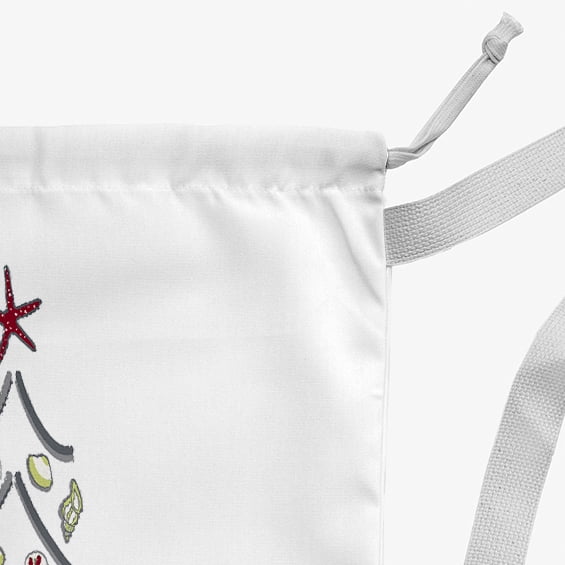 Simply Daisy Sand Tree 18 x 29 in White Laundry Bag
