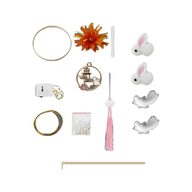 Linterna de conejo china, suministros para linternas, accesorios de decoración, linterna de conejo para el frente Estilo D