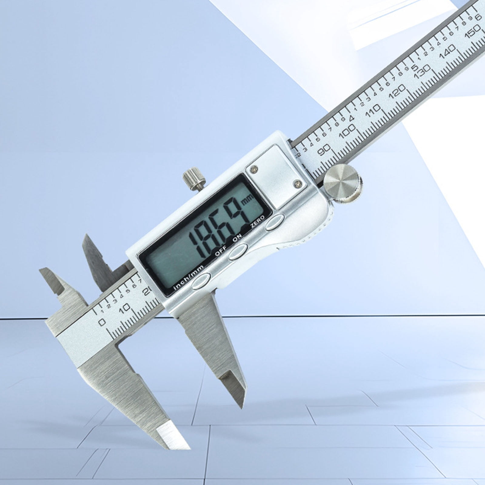 Digital Caliper 150mm 6" with 0.01mm, Stainless Steel Body & LCD Screen for Engineers and Projects