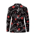 thumbnail image 4 of Garronmavis Golf Shirt for Women Zip Long Sleeve Golf Tennis Shirts Women 1/4 Zip Collar Workout Athletic Workout Valentines Day Shirt, Valentines Music Note, Size XL, 4 of 7
