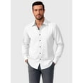 thumbnail image 5 of HAOMEILI Men's Pattern Dress Shirt Long Sleeve Casual Button Down Formal Shirts, 5 of 8