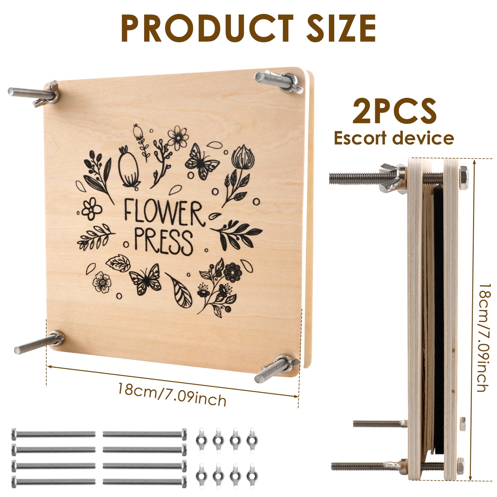 Threns 2 Pcs Flower Press Kit Innovative Flower Preservation Kit DIY Floral Pressing Art Supplies for Children Adult Craft Lover
