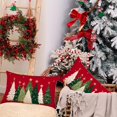 thumbnail image 2 of Christmas Pillow Covers 12X20 Set of 2,Watercolor Christmas Tree Stars Decoration Holiday Farmhouse Winter Pillow Case for Sofa Couch Decor（Red） AA231-12-2, 2 of 6