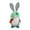 Green, variant on Easter Faceless Doll Checkered Rabbit Ear Desktop Ornament Holiday Decor, Rabbit-Shaped Easter Fairy Decoration, Centerpiece for Easter Table, Green