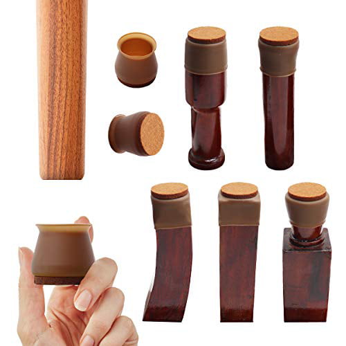 Silicone Chair Leg Caps... 24 Pack Chair Leg Protectors for Hardwood Floors 
