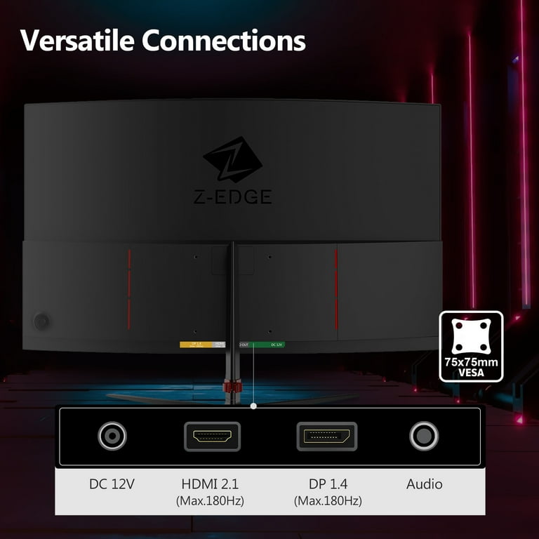 Z-EDGE UG24 24-Inch Curved Gaming Monitor 180Hz(DP) 144Hz Z-EDGE UG24 24-Inch Curved Gaming Monitor 180Hz(DP) 144Hz