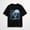 Black-3, variant on Wolf Splash Art Animal Face Forest Landscape Wolf T-Shirt