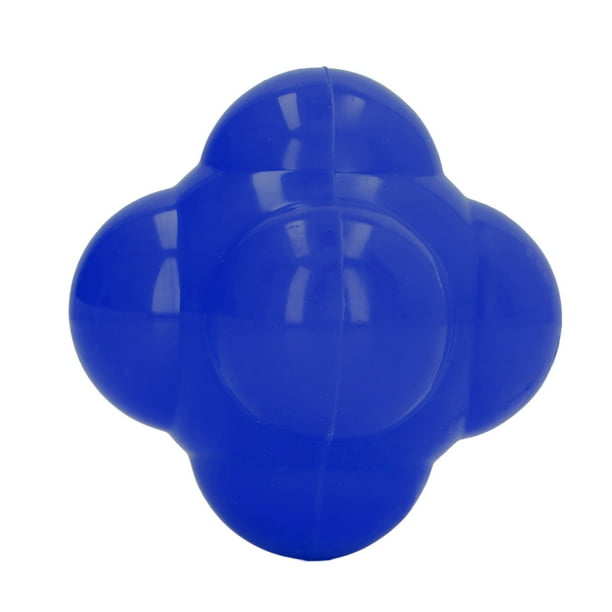Pelota de reacción de goma de color brillante, pelota de entrenamiento de reacción hexagonal para mejorar la coordinación ojo-mano, agilidad, azul