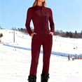 thumbnail image 1 of Yourumao Combinaisons de Ski pour Femmes Fermeture Éclair devant Col Montant Manches Longues une Pièce Combinaisons de Ski Sports de Plein Air Combinaison de Neige Extensible, 1 of 9