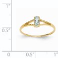 thumbnail image 2 of 14K Yellow Gold Aquamarine Birthstone Ring, 2 of 2