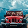 thumbnail image 3 of Uorisanigo Windshield Sunshade Sun Shade Sun Visor Mat Funny Giraffe Driving Car Heat Shield for Rubicon Sahara TJ JK JKU 2 Door & 4 Door, UV Rays Blocker Keeps Car Cooler, 3 of 7