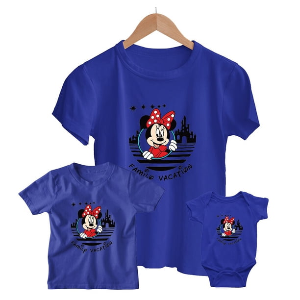 2023 Disney Family Vacation Clothes Mickey Mouse Fashion Disneyland Trip T-shirts Summer Casual Ropa Familiar Free ShippingKids-10T(1pc) Gao Jinjia LED