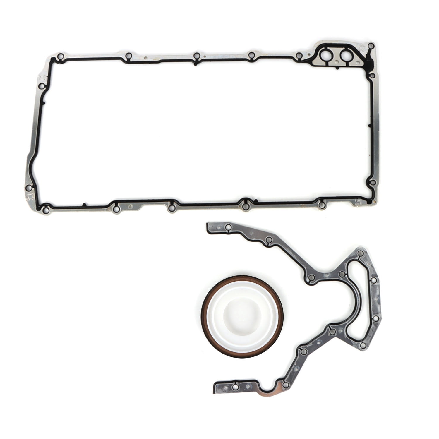 NAVOROGE 1Set Engine Rear Main Seal & Oil Pan Gasket For CHEVY GMC 4.8 5.3 6.0 6.2L V8 OHV