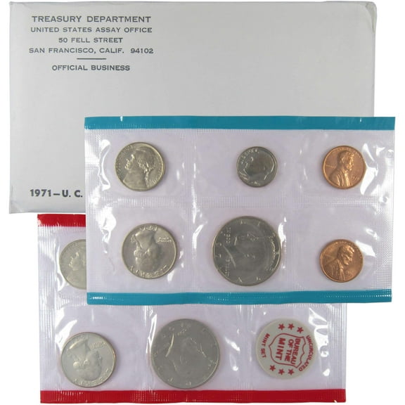 1971 Uncirculated Coin Set U.S Mint Original Government Packaging OGP