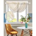 thumbnail image 3 of Marble Beige Sheer Waterfall Valance Curtains for Window, Modern Abstract Ink Painting Luxury Rod Pocket Sheer Topper Swag Curtains for Living Room, Kitchen 38.5"W x 47.2"L, 3 Panels, 3 of 7