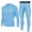 Light blue, variant on VEKDONE Clearance 2025 Workout Set Men's Compression Sports Fitness Long Sleeve Sports Quick-Drying Gym Ruining Base Layer, 2 Pieces Workout Sets for Men
